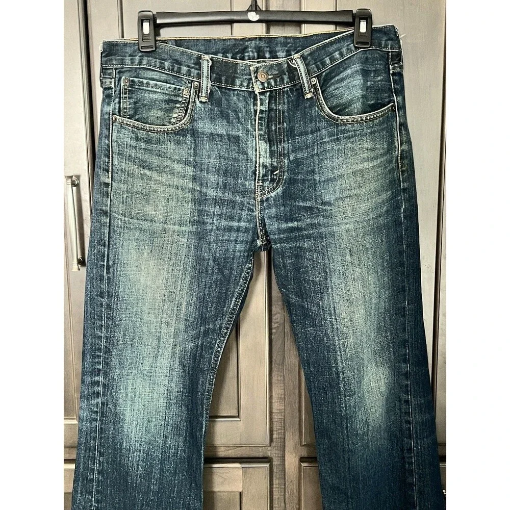 Levi’s 527 Denim Jeans Men’s 36x30 Slim Bootcut Blue Dark Wash